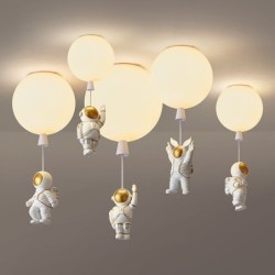 Scandinavische stijl - ballonvormige plafondlamp - met astronaut - LEDPlafondverlichting