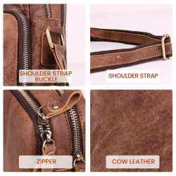 Petit sac à bandoulière élégant - cuir véritable