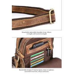 Petit sac à bandoulière élégant - cuir véritable