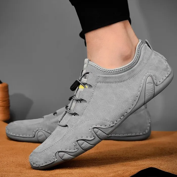 Baskets en daim élégantes - mocassins à enfiler