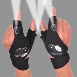 Vingerloze handschoenen - met LED-zaklamp - waterdicht - kamperen - wandelen - survivaltoolZaklampen