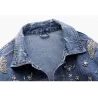 Vintage short denim jacket - with diamonds / holesJackets