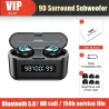 Draadloze sportkoptelefoon - oordopjes - waterdicht - Bluetooth - met microfoon / 2200Mah oplaaddoosOor- & hoofdtelefoons