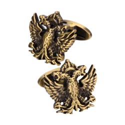 Vintage metalen manchetknopen - tweekoppige adelaar