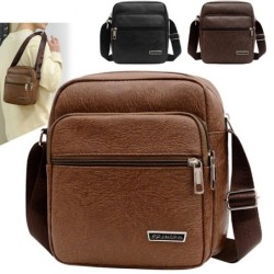 Fashionable small shoulder bag - leather - waterproof