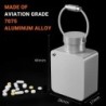 Pills storage box - separator - pills cutter - waterproof container - with key ring - aluminum alloyKeyrings