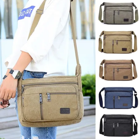 Retro canvas bag - adjustable shoulder strapBags