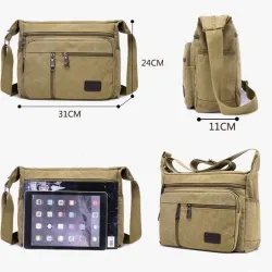 Retro canvas tas - verstelbare schouderbandTassen