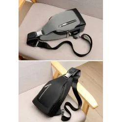 Luxe borst-/schoudertas - rugzak - USB-oplaadpoort - waterdicht - unisexRugzakken