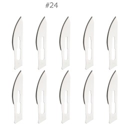 Surgical blade - scalpel - replaceable knife blade - stainless steel - number 24