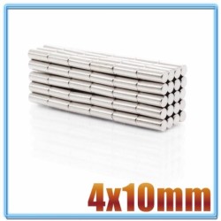 N35 - neodymium magneet - sterke cilinder - 4mm * 10mm - 20 - 500 stuksN35