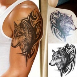Wolf - waterproof temporary fake tattoo