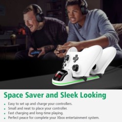 Dubbele oplader - oplaadstation - met LED-indicator - voor Xbox One - One S - One X-controllerController