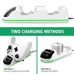 Dubbele oplader - oplaadstation - met LED-indicator - voor Xbox One - One S - One X-controllerController