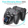 Chargeur double - station d'accueil - support de charge rapide - avec affichage LED - pour manettes Playstation 4 / PS4 Slim / P