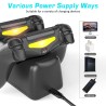 Chargeur double - station d'accueil - support de charge rapide - avec affichage LED - pour manettes Playstation 4 / PS4 Slim / P