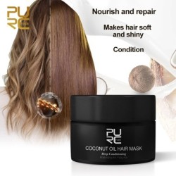 Masque capillaire à l'huile de noix de coco - réparer - restaurer les cheveux abîmés - 50 ml