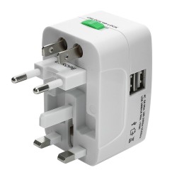 Universal power - travel adapter - with 2 USB ports - AU US UK EU plug inverterPlugs