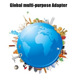 Alimentation universelle - Adaptateur de voyage - avec 2 ports USB - Convertisseur de prise AU US UK EU