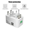 Alimentation universelle - Adaptateur de voyage - avec 2 ports USB - Convertisseur de prise AU US UK EU