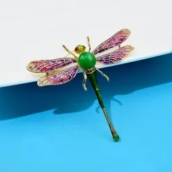 Kleurrijke kristallen libelbrocheBroches