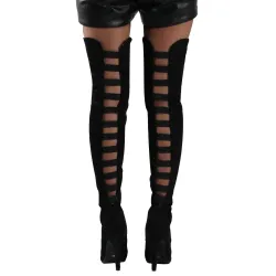 Bottes sexy à talons hauts - longueur au-dessus du genou - conception à dos creux