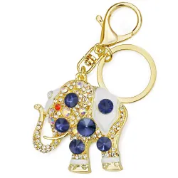 Éléphant en cristal - porte-clés
