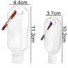 Hervulbare fles - minicontainer - met haak - handdesinfecterend middel / zeepdispenser - 30ml / 50mlHuid