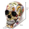 Sculpture en résine - modèle crâne humain - crâne Halloween coloré