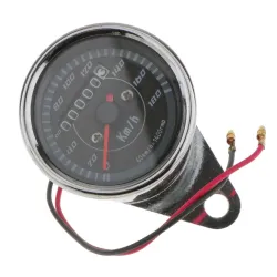 Universele motorfiets dubbele kilometerteller - snelheidsmeter - meter - chroomInstrumenten