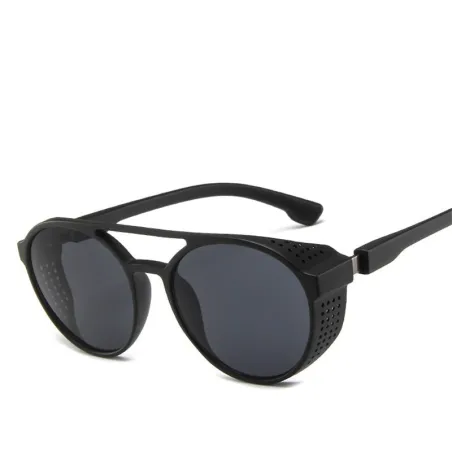 Stijlvolle ronde zonnebril - UV 400 - unisex - punkstijlZonnebril