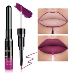 2 in 1 lipstick - dubbele kop - vloeibare matte lippenstift & lipliner - waterdichtLippenstiften