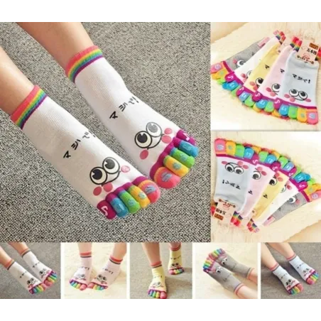 Funny kids socks - five toes - cottonClothing