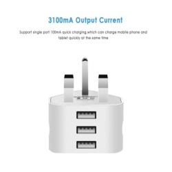 UK-stekker - adapter - 3-pins wandoplader - met USB-poorten - 110V-220VStekkers
