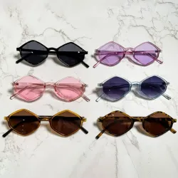 Lunettes de soleil carrées polygonales à la mode - UV400