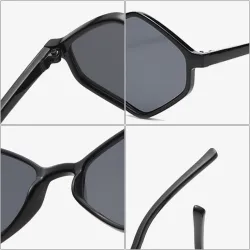 Lunettes de soleil carrées polygonales à la mode - UV400