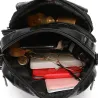 Petit sac bandoulière / taille - cuir - rivets - fermetures éclair