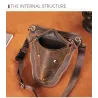Trendy shoulder / waist small bag - genuine leather - bull head shapedBags