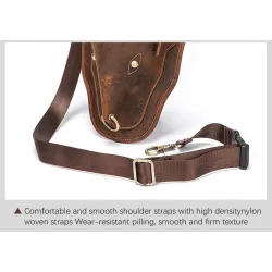 Trendy shoulder / waist small bag - genuine leather - bull head shapedBags