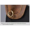 Trendy schouder- / heuptasje - echt leer - stierenkopvormTassen