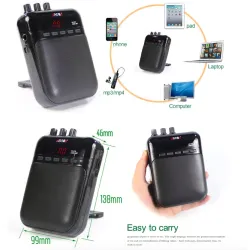 Aroma AG-03M 5W - draagbaar - mini gitaarversterker met MP3-opnameGitaar