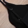 Sexy badpak uit één stuk - geribbeld - diepe halslijn - met push upBadkleding