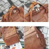 Sac à dos en cuir vintage - grande capacité