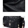 Petit sac bandoulière vintage - rivets - couleurs contrastées - cuir