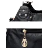 Petit sac bandoulière vintage - rivets - couleurs contrastées - cuir