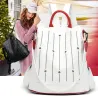 Sac à dos tendance - antivol - cuir - rivets étoiles - grande contenance