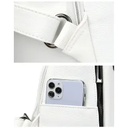 Sac à dos tendance - antivol - cuir - rivets étoiles - grande contenance