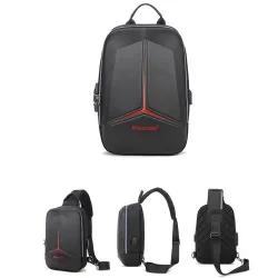Sac à bandoulière antivol avec port USB - bandoulière - sac de poitrine en PVC
