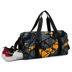 Stijlvolle reistas - met schoenenvak - grote inhoud - waterdicht - unisex - graffiti designTassen
