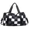 Sac de voyage / gym élégant - grande capacité - imperméable - unisexe - imprimé à carreaux